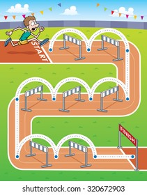 Vektorgrafik des "Education Game Hurdler" - Punkt