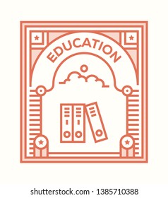 VECTOR ILLUSTRATION OF EDUCATION ICON CONCEPT