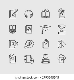 Vector illustration of education icons set