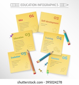 Vector illustration education infographic.