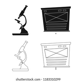 Vector illustration of education and learning icon. Collection of education and school stock symbol for web.