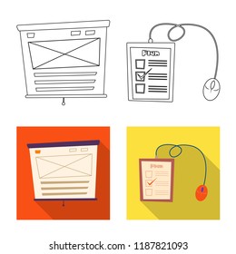 Vector illustration of education and learning icon. Set of education and school stock symbol for web.