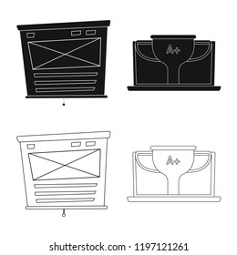 Vector illustration of education and learning icon. Collection of education and school stock vector illustration.