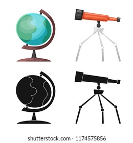 Vector illustration of education and learning logo. Collection of education and school vector icon for stock.