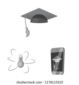 Vector illustration of education and learning logo. Collection of education and school vector icon for stock.