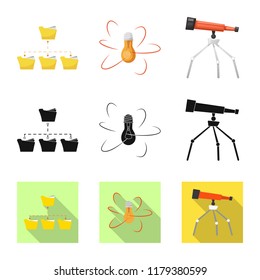 Vector illustration of education and learning logo. Set of education and school vector icon for stock.