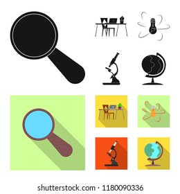 Vector illustration of education and learning logo. Set of education and school stock symbol for web.