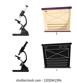 Vector illustration of education and learning logo. Set of education and school stock vector illustration.