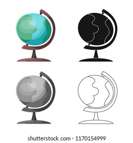 Vector illustration of education and learning sign. Collection of education and school vector icon for stock.