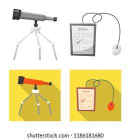 Vector illustration of education and learning sign. Set of education and school stock symbol for web.