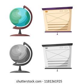 Vector illustration of education and learning symbol. Set of education and school stock symbol for web.