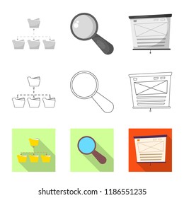 Vector illustration of education and learning symbol. Set of education and school stock symbol for web.