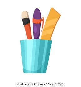 Vector illustration of education and learning symbol. Set of education and school stock vector illustration.
