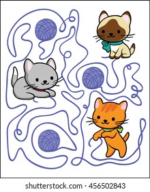 Vector Illustration of Education Maze Game. 
