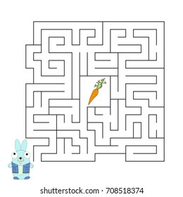 Vector Illustration of Education Maze Game.
Vector illustration of maze (labyrinth) educational game with cute cartoon rabbit for children
