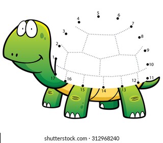 Vector Illustration of Education Numbers game the dot turtle