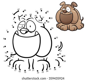 Vector Illustration of Education Numbers game Dog