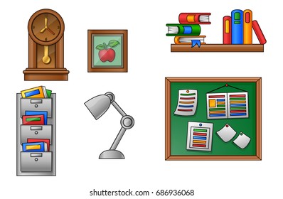 Vector illustration of Education and school icon set