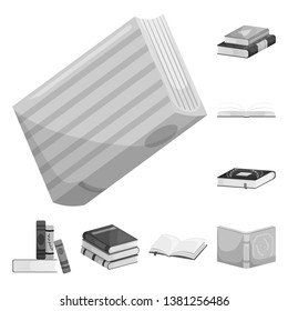 Vector illustration of education and source sign. Set of education and information stock symbol for web.