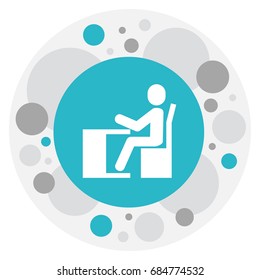 Vector Illustration Of Education Symbol Or Disciple Icon. Premium Quality Isolated Schoolboy Element In Trendy Flat Style.