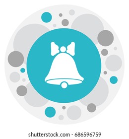 Vector Illustration Of Education Symbol On Bell Icon. Premium Quality Isolated Jingle Element In Trendy Flat Style.