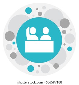 Vector Illustration Of Education Symbol On Pupil Icon. Premium Quality Isolated Student Element In Trendy Flat Style.