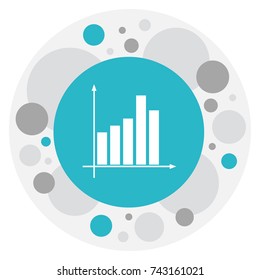 Vector Illustration Of Education Symbol On Chart Icon. Premium Quality Isolated Graph Element In Trendy Flat Style.