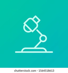 Vector illustration of educational symbol icon. study lights on a green background. color can be changed. outline style