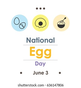 vector illustration for egg day in June