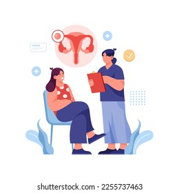 Vector illustration for egg donation. Donor.