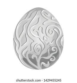 Vector illustration of egg and dragon icon. Set of egg and easter stock vector illustration.