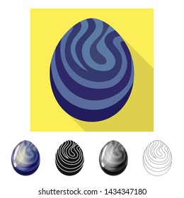 Vector illustration of egg and dragon icon. Set of egg and gem vector icon for stock.