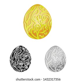 Vector illustration of egg and dragon logo. Set of egg and easter vector icon for stock.