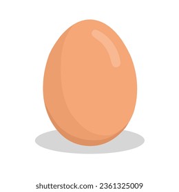 Ilustración vectorial del huevo aislado en fondo blanco