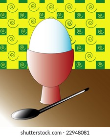 vector illustration of egg on color background
