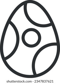 Vector illustration of an egg. Reptile or dinosaur egg. Drawing to color an egg.