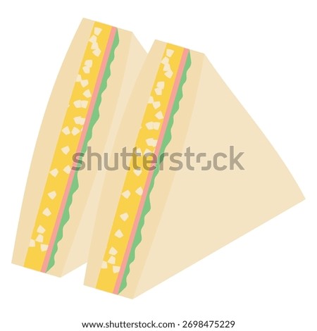 Vector illustration of egg salad sandwich