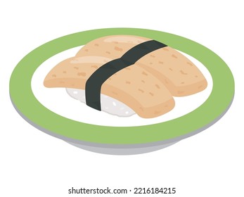 Vector Illustration Of Egg Sushi