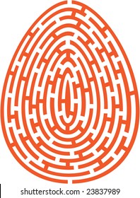 Vector illustration of egg type labyrinth