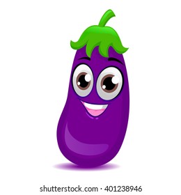 Vector Illustration of Eggplant Mascot