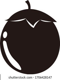 Icono vectorial de berenjena, ícono vegetal . 