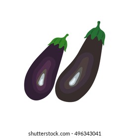 Vector illustration eggplants