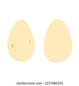 Vector illustration of eggs in flat style. Icon of egg isolated on white background