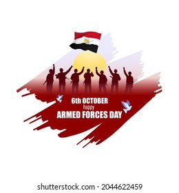 vector illustration for Egypt Armed force day-6october