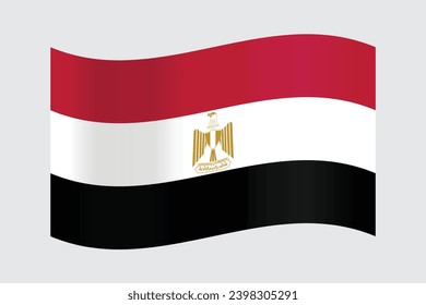 Vector illustration of egypt flag