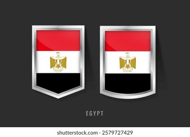 Vector Illustration of Egypt Label Logo. Egypt Badge Sign Egypt With Flag,Egypt Product Label Banners Template.