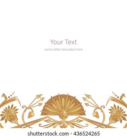 Vector illustration of egypt ornament background with copy space