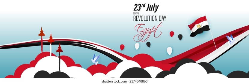 Ilustración de vectores para el Día de la Revolución en Egipto