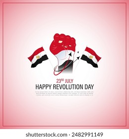 Vector illustration of Egypt Revolution Day social media feed template