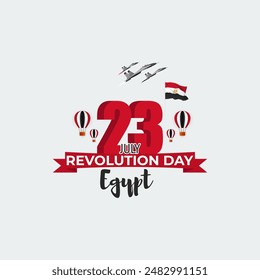 Vector illustration of Egypt Revolution Day social media feed template